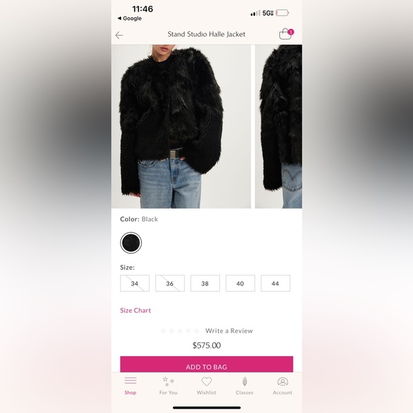 Free People All night black faux fur jacket small - Picture 13 of 13